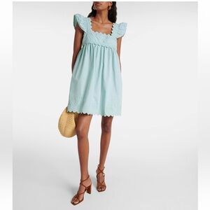 Juliet Dunn blue cotton minidress